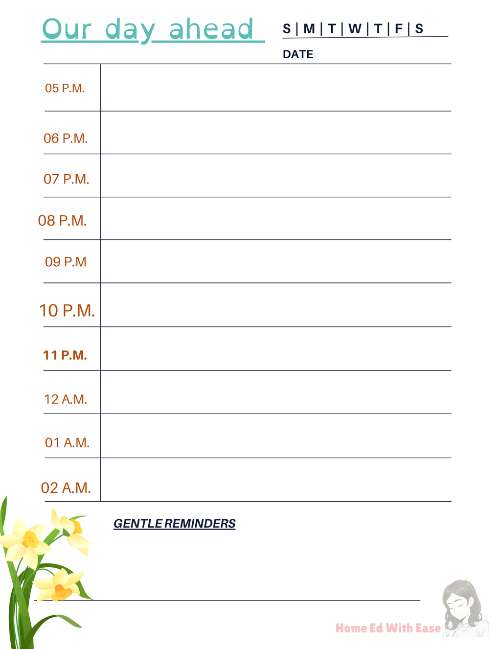 Spring Edition Weekly Planner  Home Ed With Ease