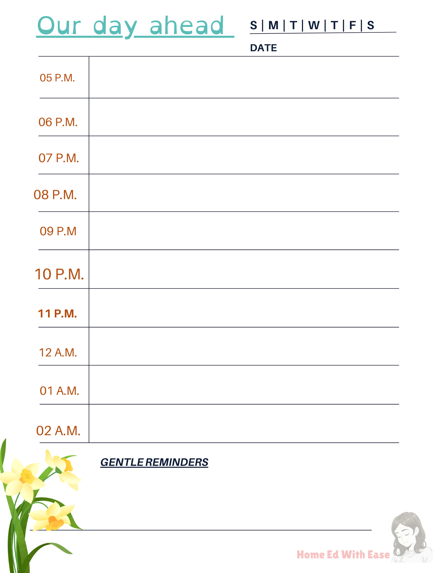 Spring Edition Weekly Planner  Home Ed With Ease
