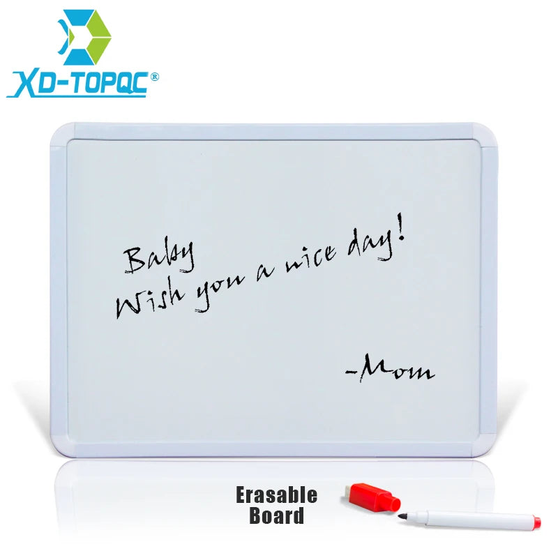 4 Styles Magnetic Whiteboard 1pc PVC Frame Message White Board On Fridge Round Angle Decoration Message Drawing Board For Notes