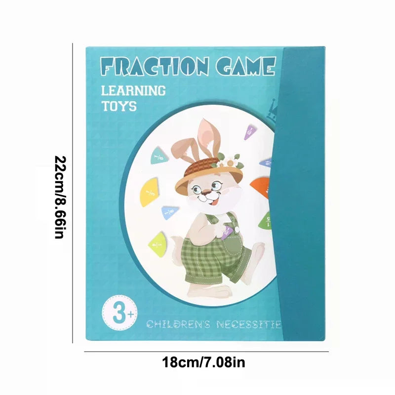 Montessori Magnetic Fraction Book – Wooden Maths Aid for Gentle Learning