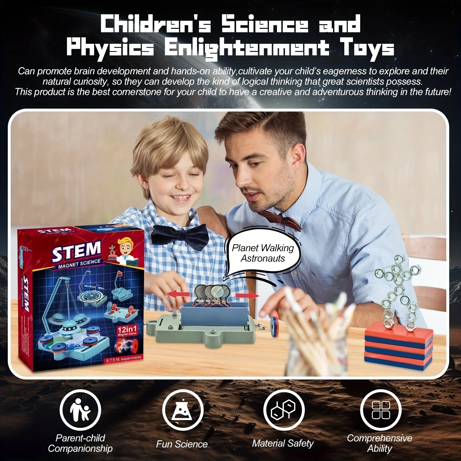 STEM Physics Kit – 12-in-1 Anti-Gravity Magnetic Levitation Set, Science