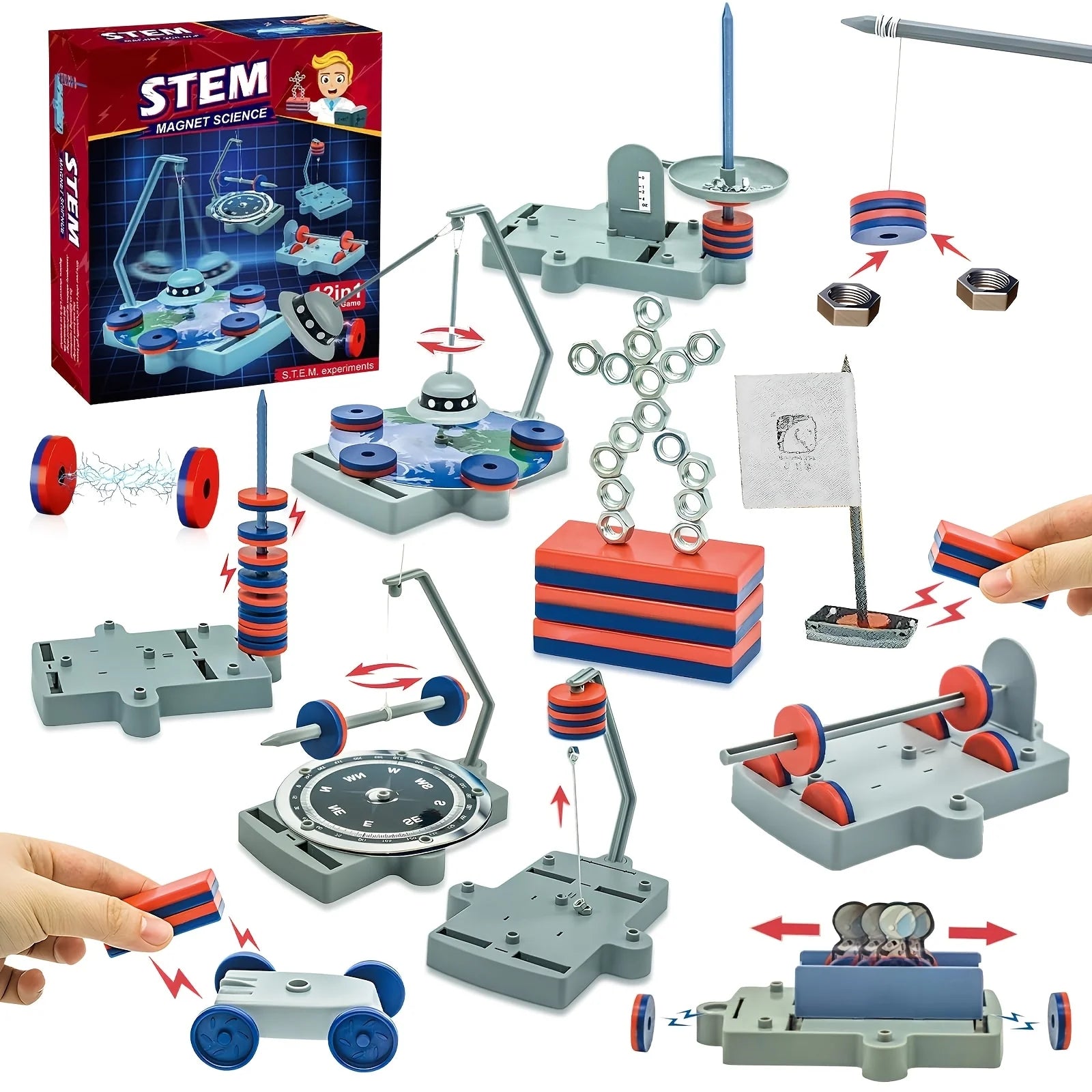 STEM Physics Kit – 12-in-1 Anti-Gravity Magnetic Levitation Set, Science