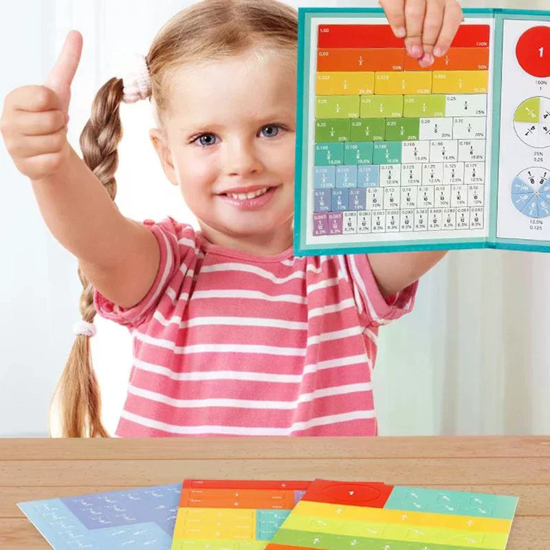 Montessori Magnetic Fraction Book – Wooden Maths Aid for Gentle Learning