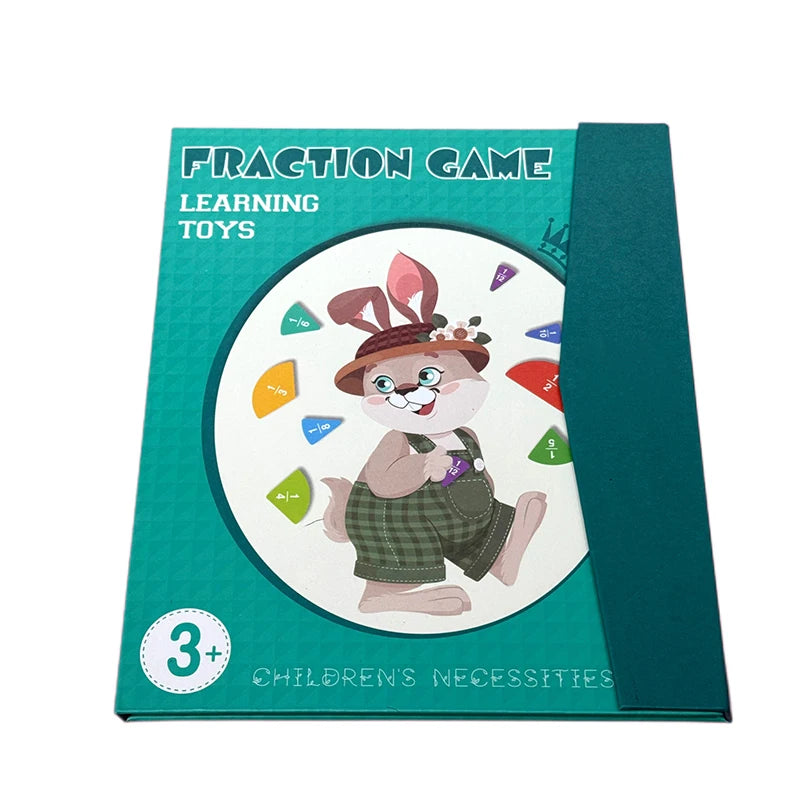 Montessori Magnetic Fraction Book – Wooden Maths Aid for Gentle Learning